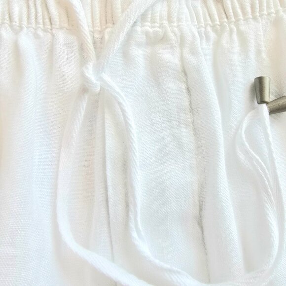 NWT Nicole Miller Cargo Jogger Linen Pants Size XL White - Picture 5 of 8